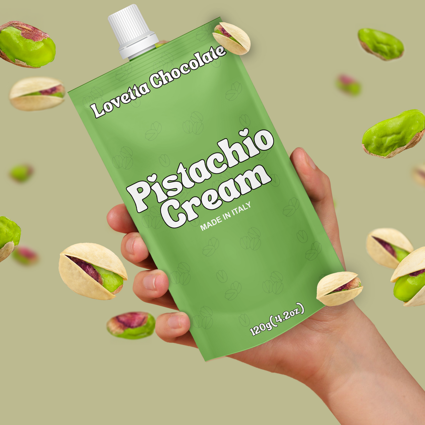 Pistachio Cream 120g (4.23 oz) – Italian Pistachio Butter, Pistachio Paste & Spread, Crema de Pistacho Dubai – Premium Pistachio Cream for Dubai Chocolate, Baking & Desserts
