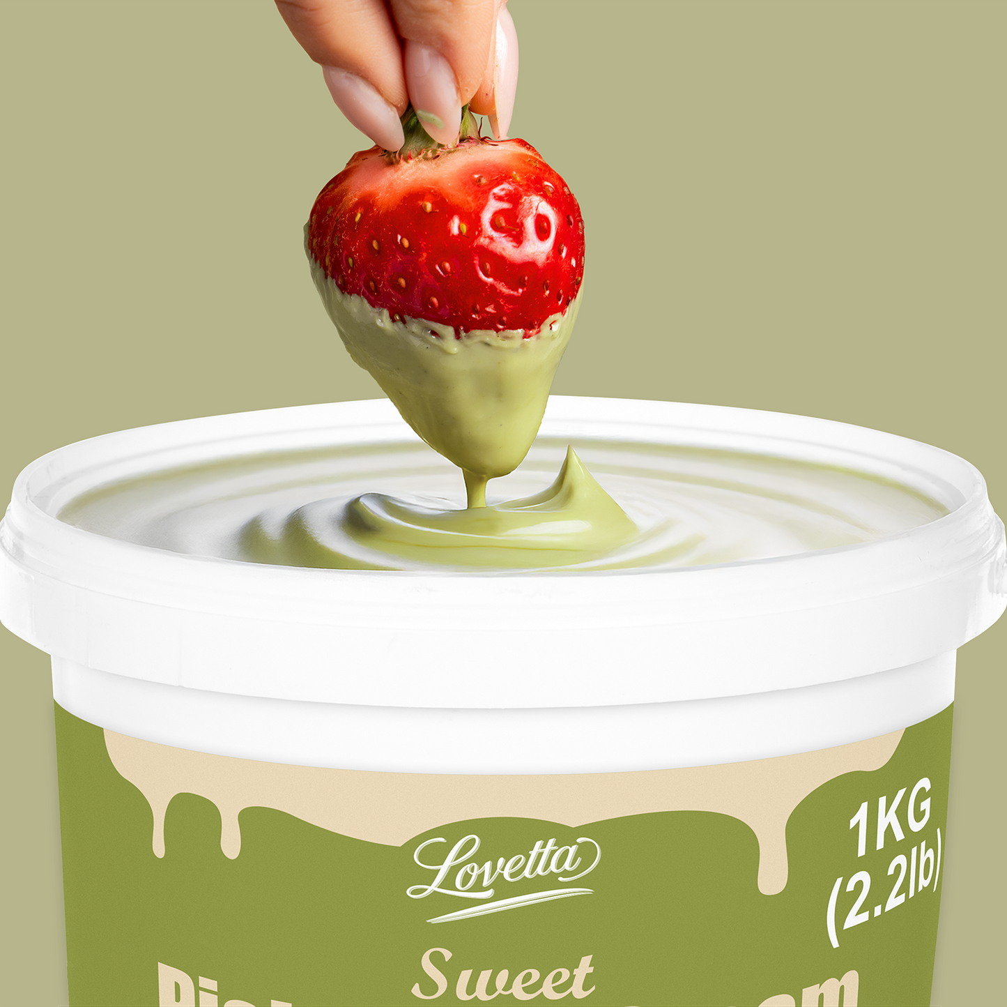 Pistachio Cream 1kg (2.2lb) – Bulk Italian Crema de Pistachio Dubai, Premium Pistachio Butter, Pistachio Paste & Spread – Pistachio Cream for Dubai Chocolate, Baking & Desserts
