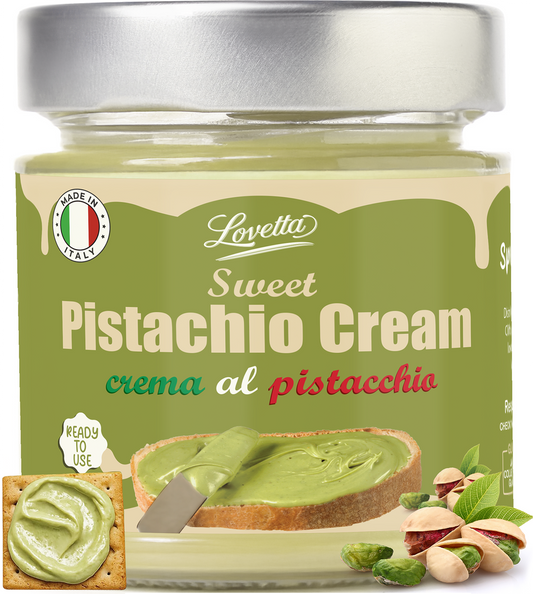 Pistachio Cream 200g (7.05 oz) – Italian Pistachio Butter, Pistachio Paste & Spread, Crema de Pistachio Dubai – Pistachio Cream for Dubai Chocolate, Baking, Desserts, Toppings